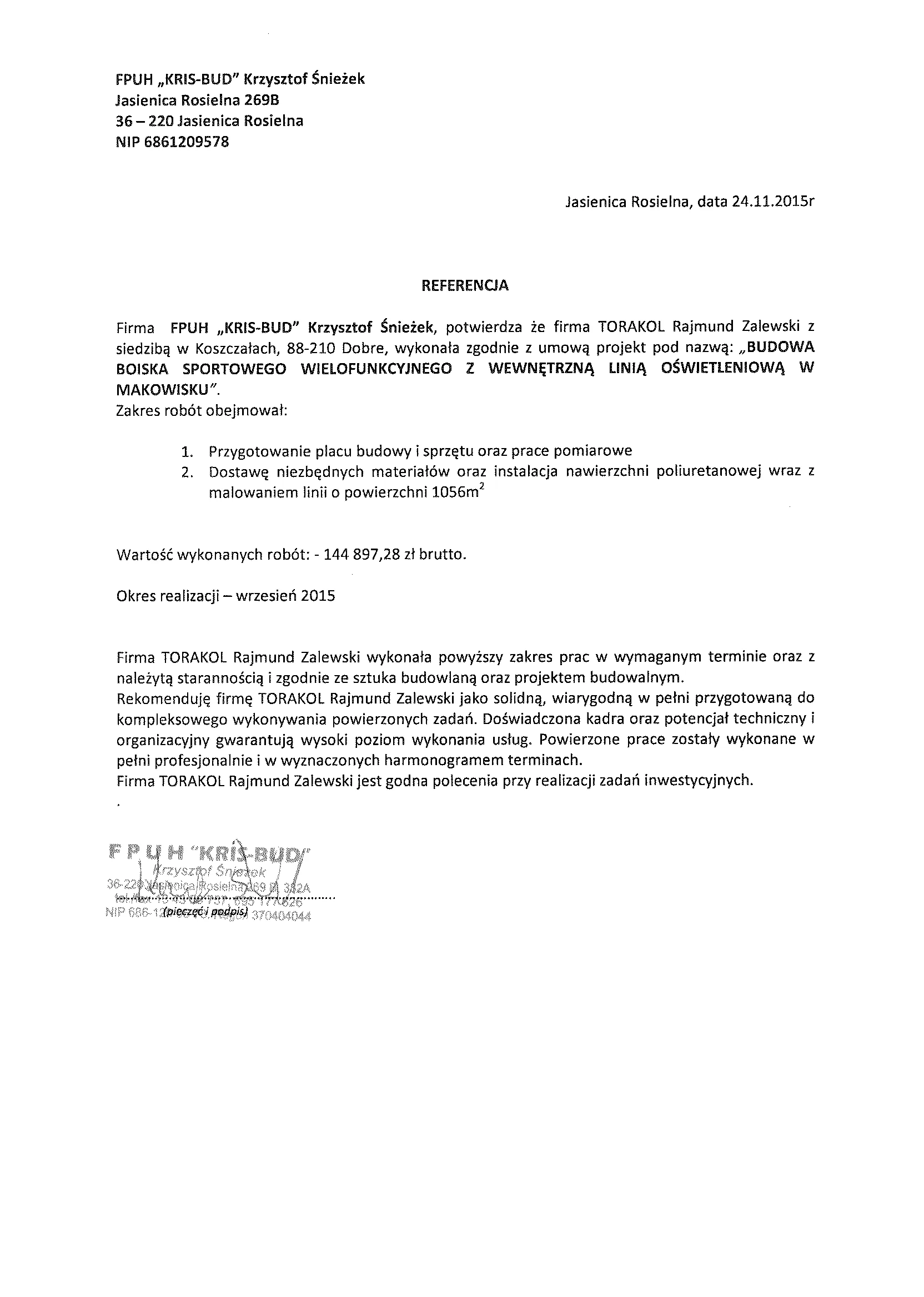 FPUH KRIS-BUD Krzysztof Śnieżek