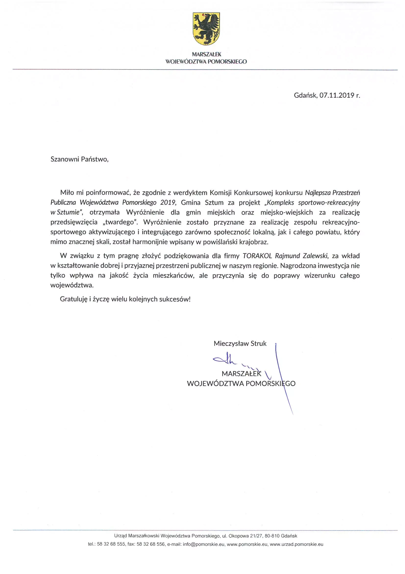 Marszałek Województwa Pomorskiego