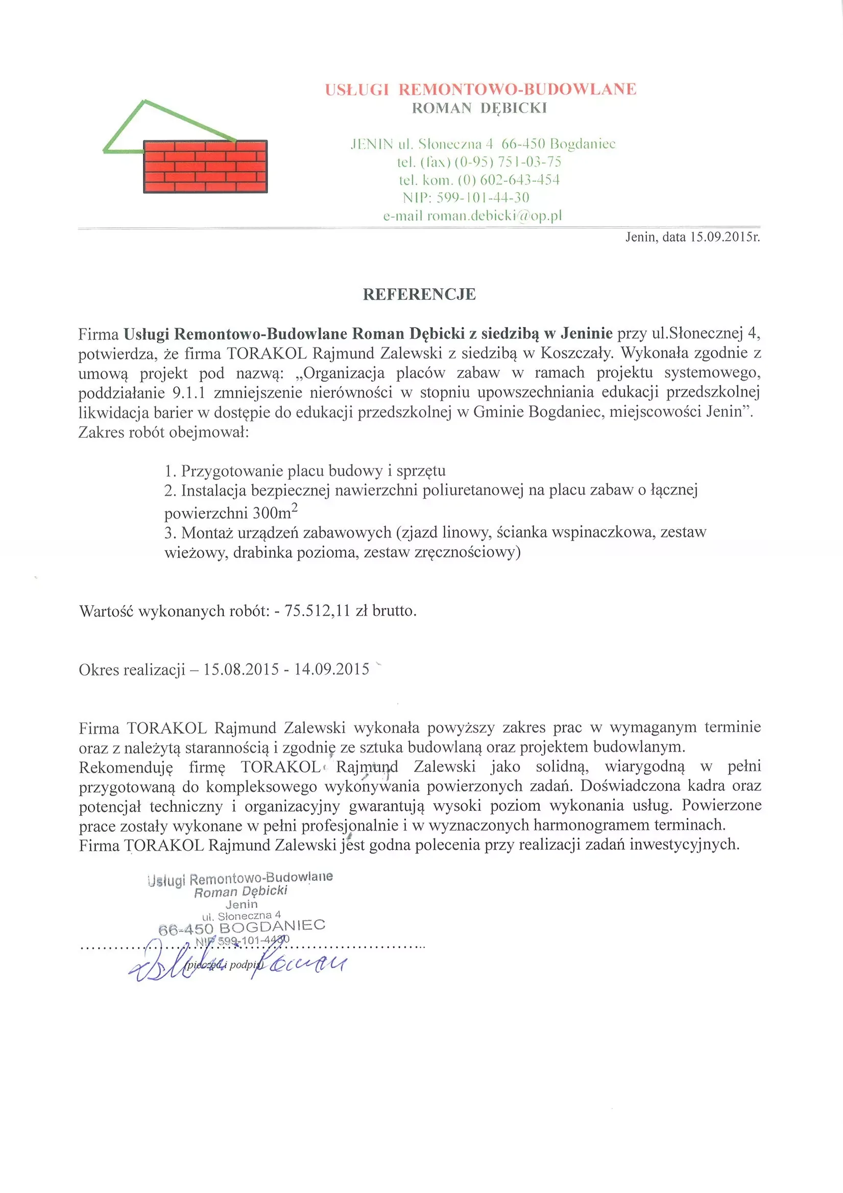 Usługi Remontowo-Budowlane Roman Dębicki